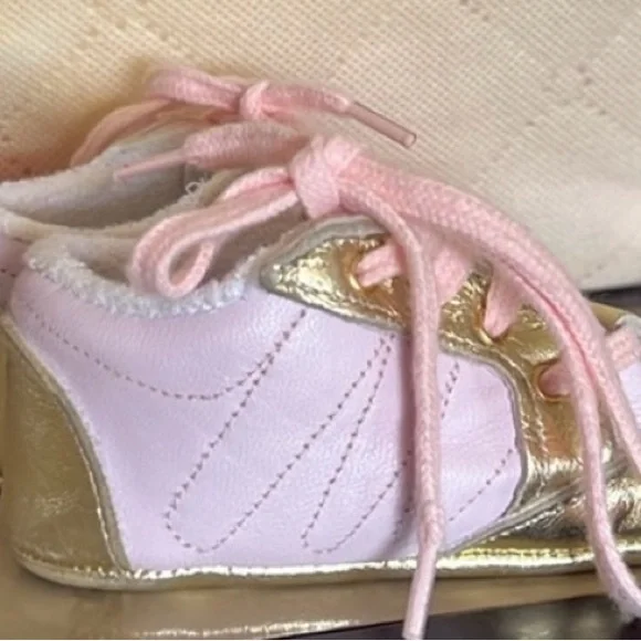 Baby Dior Pink and Gold Shoes - Picture 2 of 7